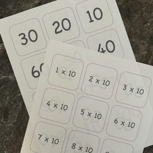 10 times tables printable