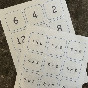 2 times tables printable